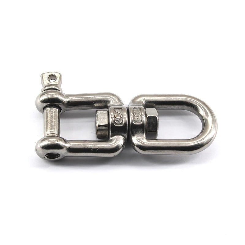Faspiroty 304 Stainless Steel M14 Jaw Eye Swivel Ring Shackle 360° Swivel Ring Connector - Image 3